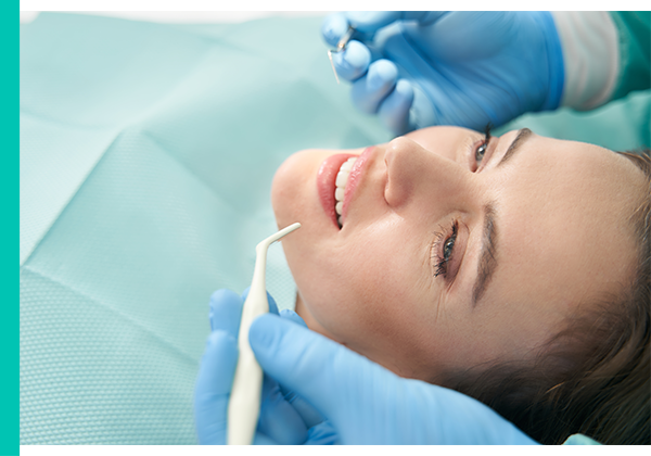 Picture of patient receiving dental reconstruction